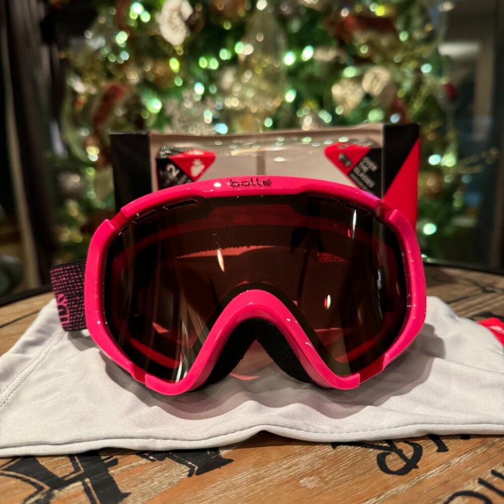 Bollé Kids Girls Snow Goggles – Shiny Pink (Size 3–6 Years)